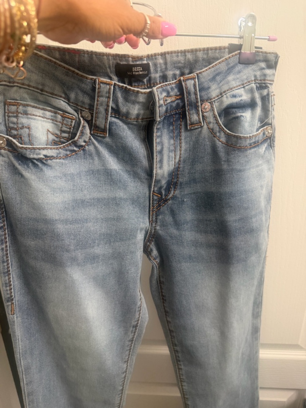 True Religion Light Blue Slim Straight Jeans